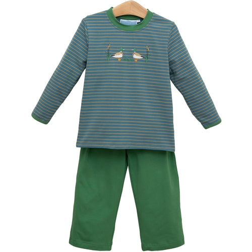 Mallard Embroidery Pant Set
