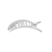 White Polka Dot Party Medium Flat Round Hair Clip