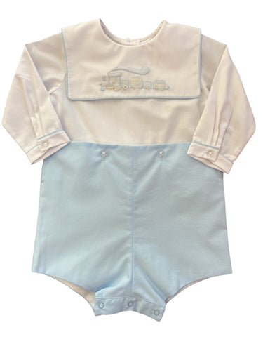 Blue Train Button-on Suit