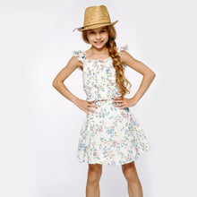 Printed Top with Ruffle Shoulders