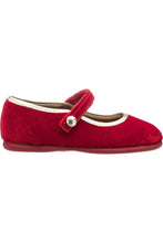 Red Velvet Golden Trim Mary Jane
