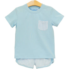 Madden Short Set Light Blue Gingham