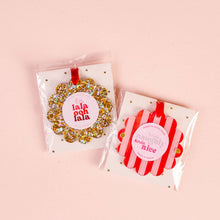 Scalloped Round Picture Frame Ornament-Peppermint Stripes