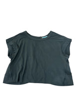 Girls Split Back Top Black