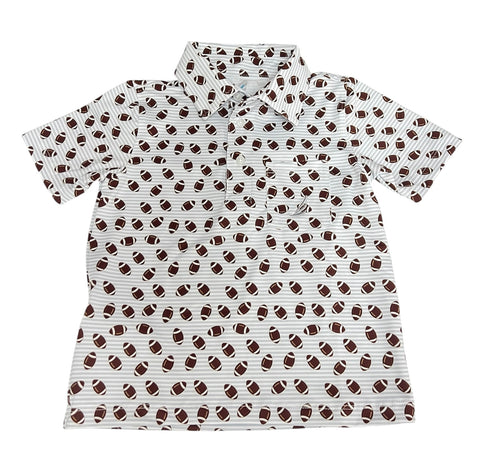 Miles Performance Football SS Print Polo