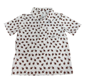 Miles Performance Football SS Print Polo