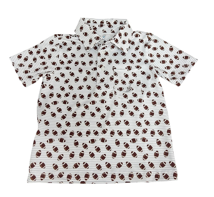 Miles Performance Football SS Print Polo