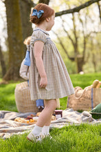 Smocked Natalie Dress -Durham Windowpane
