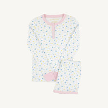 Sara Jane's Long Sleeve Short Set (Pointelle) Dunwoody Daisy with Palm Beach Pink