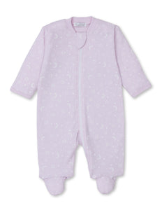 Crescent Moonlight Pink Zip Footie