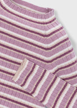 Knit Mockneck Violet Stripe