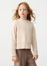 Knitted smooth sweater Beige