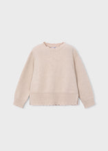 Knitted smooth sweater Beige