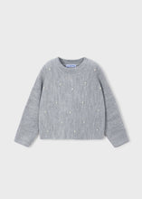 Pearl knit sweater Mix Grey