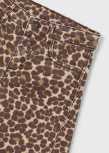 Twill long trousers Leopard
