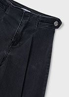 Wide leg denim pants Coal