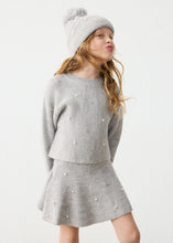 Pearl knit sweater Mix Grey