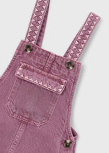 Embroidered overall dress grape
