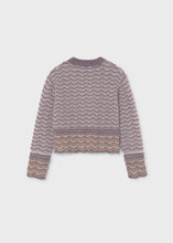 Geometric jacquard jersey Lavender Sweater