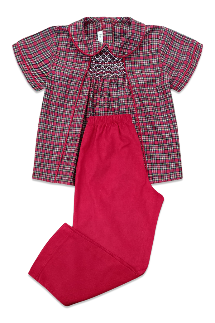 Graham Pant Set in Holiday Plaid