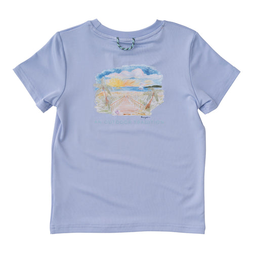 Ocean Performance Fishing Tee on Lavender