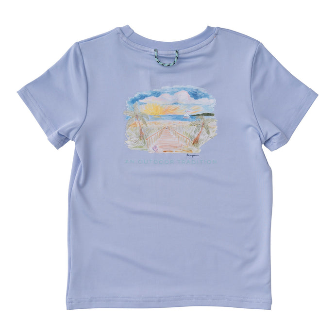 Ocean Performance Fishing Tee on Lavender