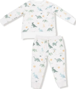 Soft Dinos / Green, Terry Jogger Set