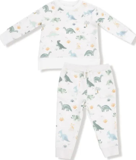 Soft Dinos / Green, Terry Jogger Set