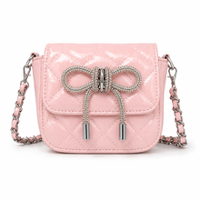 Kids Quilted Bow Crossbody Handbag