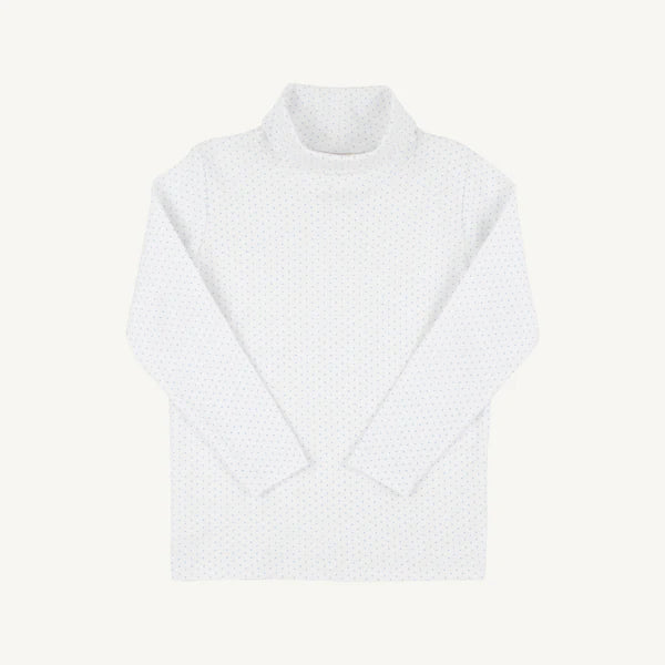 Tatum's Turtleneck Beale Street Blue Micro Dot