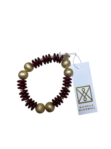 James Bracelet Maroon and Gold