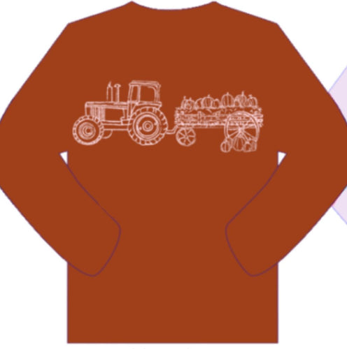 LS Burnt Orange Hayride T-Shirt