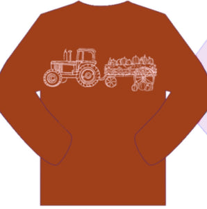 LS Burnt Orange Hayride T-Shirt