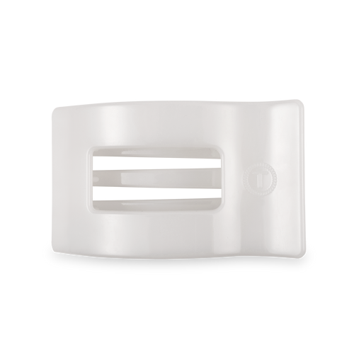 Flat Rectangle Hair Clip | Medium | Coconut White