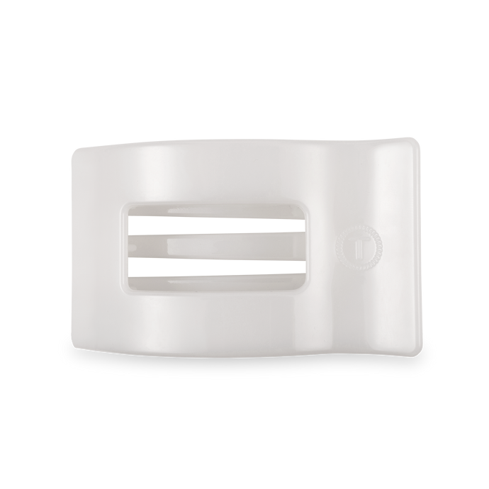 Flat Rectangle Hair Clip | Medium | Coconut White