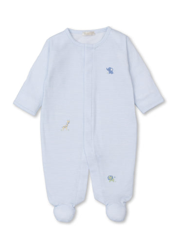 SCE Blue Jungle Mates Footie with Hand Embroidery