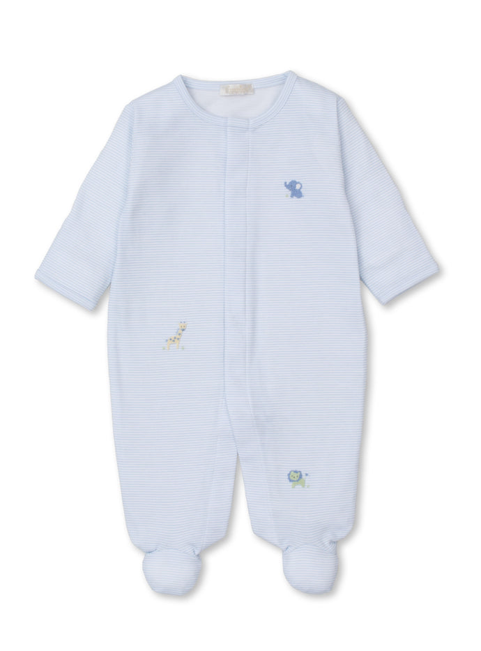 SCE Blue Jungle Mates Footie with Hand Embroidery