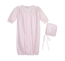 Girls Newborn Embroidered Yoke Take Me Home Gown With Bonnet (632)