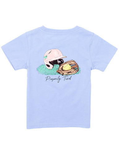 Girls Softball SS on Light Blue