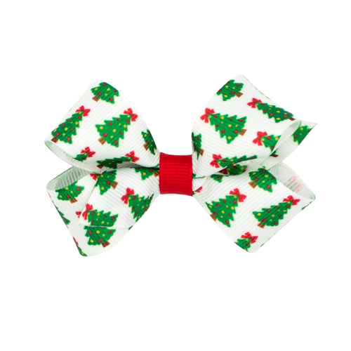 Mini Holiday Trees Hair Bow