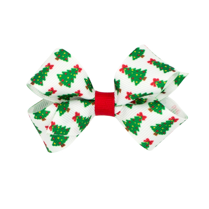 Mini Holiday Trees Hair Bow