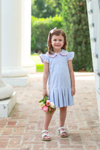 Camilla Dress Dusty Blue Stripe/Light Pink