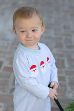 Santa Trio Romper- Blue