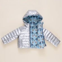 Girls Reversible Riley Jacket blue vintage butterflies