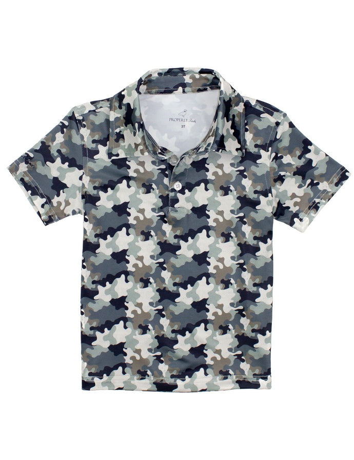 Boys Inlet Polo Delta Blackwater Camo