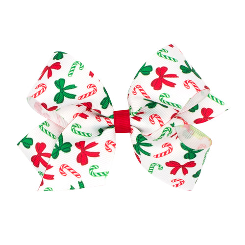 Medium Christmas Candy Cane Bow