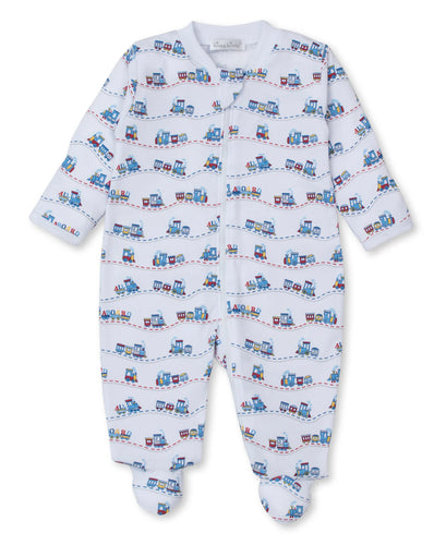 Rambling Railroad Printed Footie