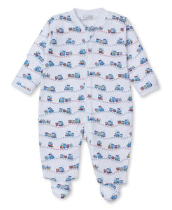 Rambling Railroad Printed Footie