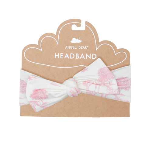 Pink Farm Toile Headband