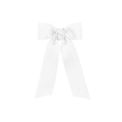 White Grosgrain Tiny Streamer Bow